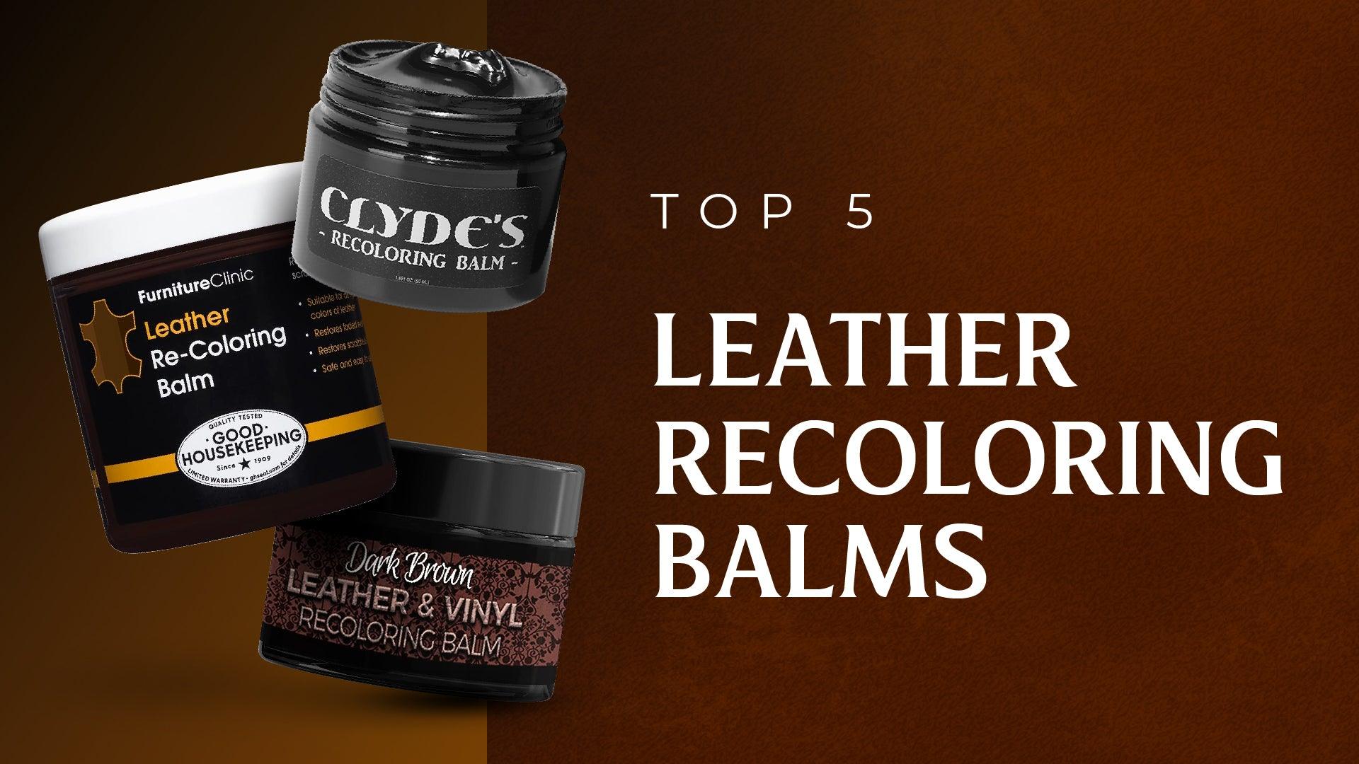 Leather Recoloring Balm - Mink Oil, Leather Repair Kit for Furniture, Black  Leather Dye for Furniture, Leather